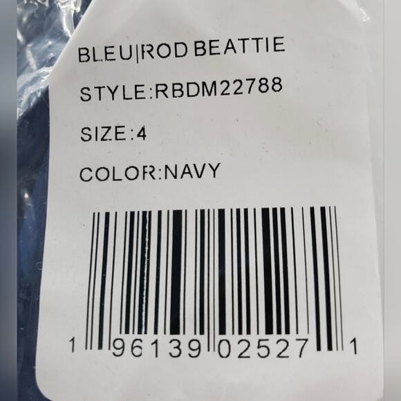 Blue ROD BE AT TIE NAVY MESH SWIMSUIT, SIZE 4 - Picture 7 of 8